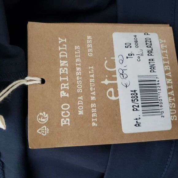 EtiCi Palazzo Pants Navy Bue XXL Wide Leg Office Casual Lightweight Flowy - Picture 10 of 10